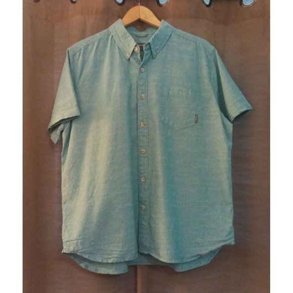 Eddie Bauer Other - Mens Eddie Bauer Blue Casual Button Shirt Front Pocket Size  XL